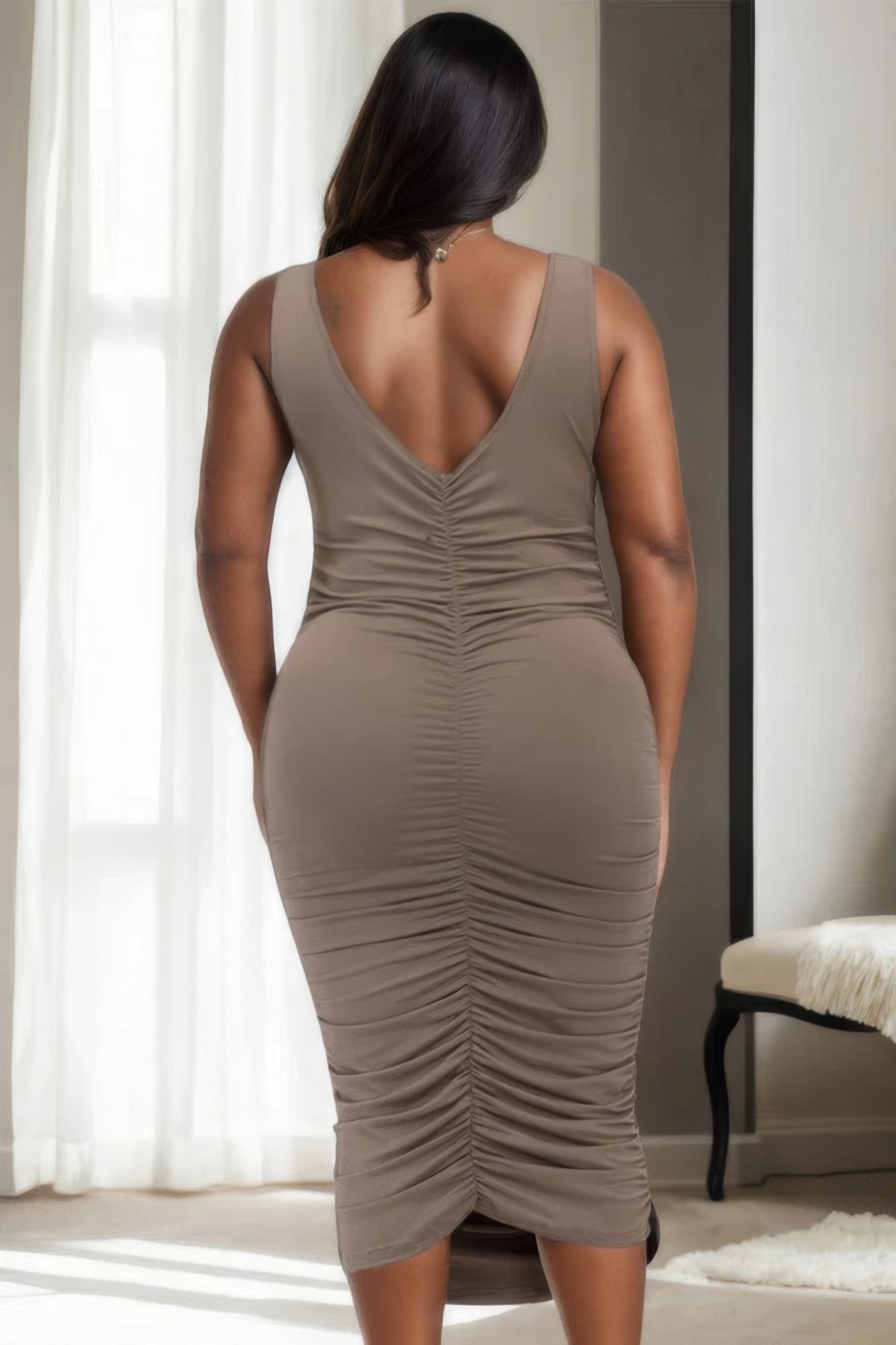 Plus Size Bodycon Midi Dress