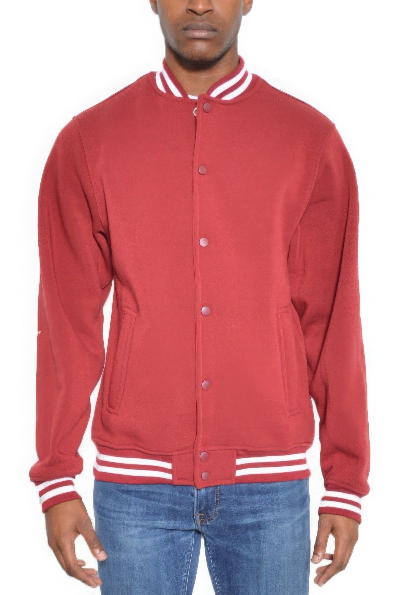 Men's Fleece Varsity Jacket Up to 3X