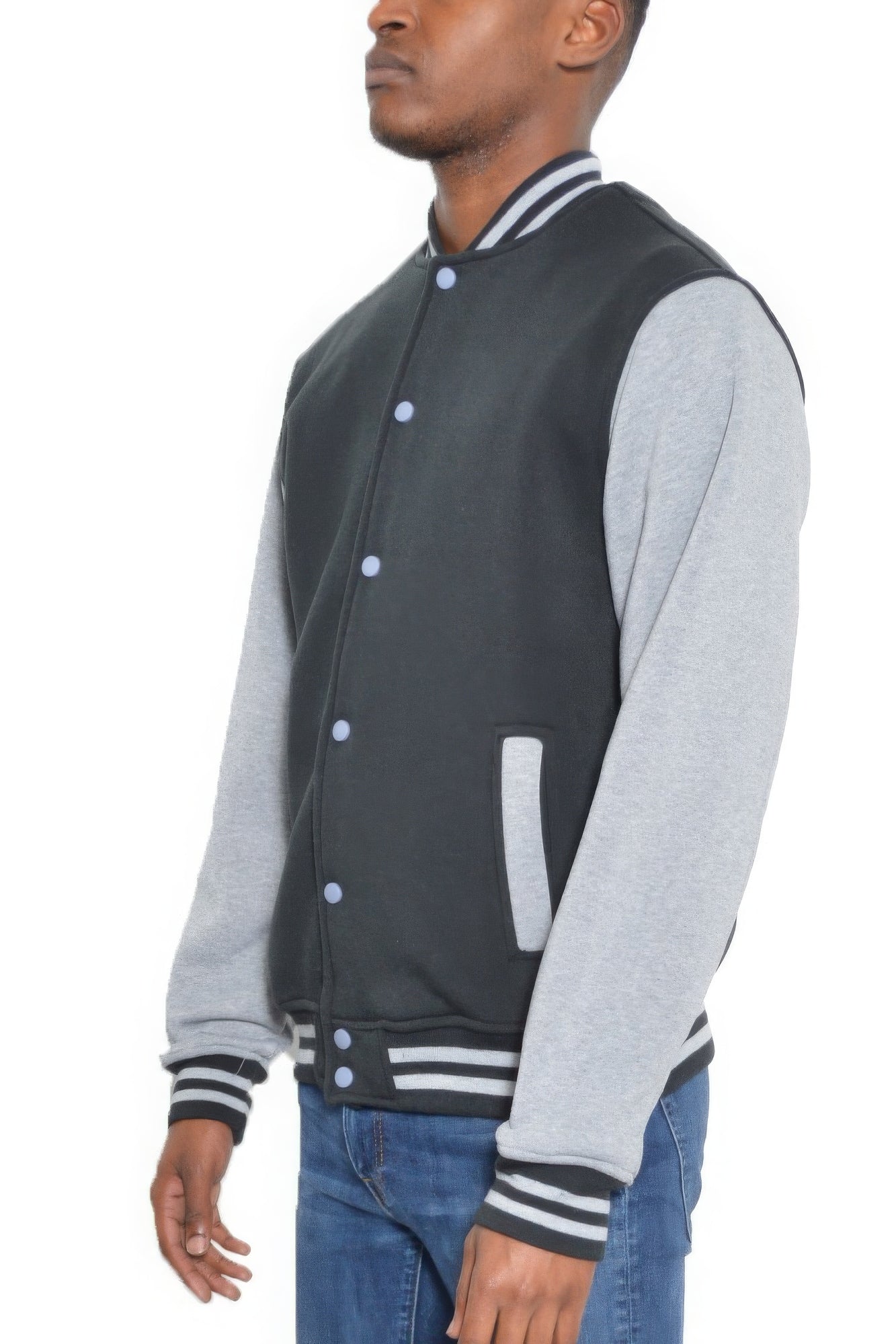 Men's Fleece Varsity Jacket Up to 3X