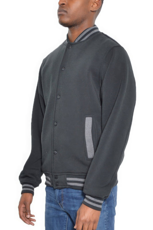 Men's Fleece Varsity Jacket Up to 3X