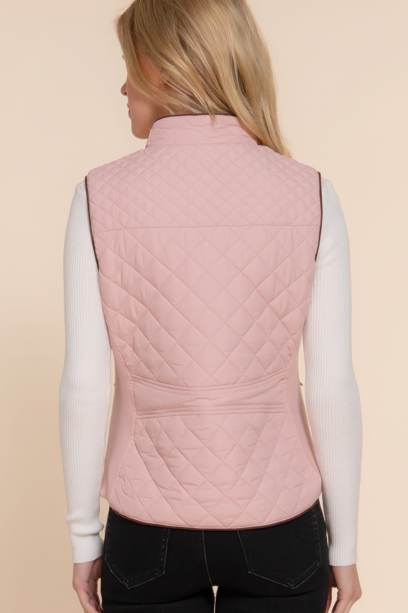 Suede Quilted Padding Vest