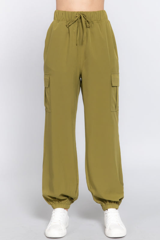 Woven Cargo Jogger Pants