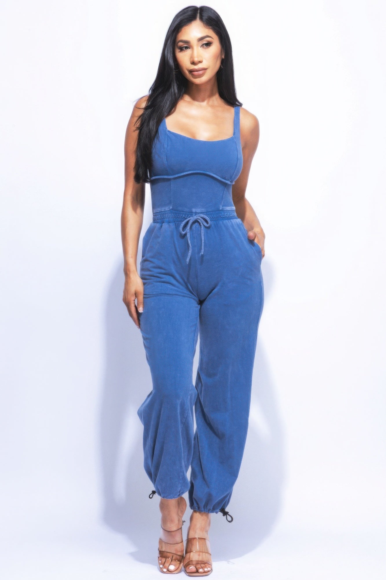 Casual Look Jumpsuit With adjustable Ankle Straps