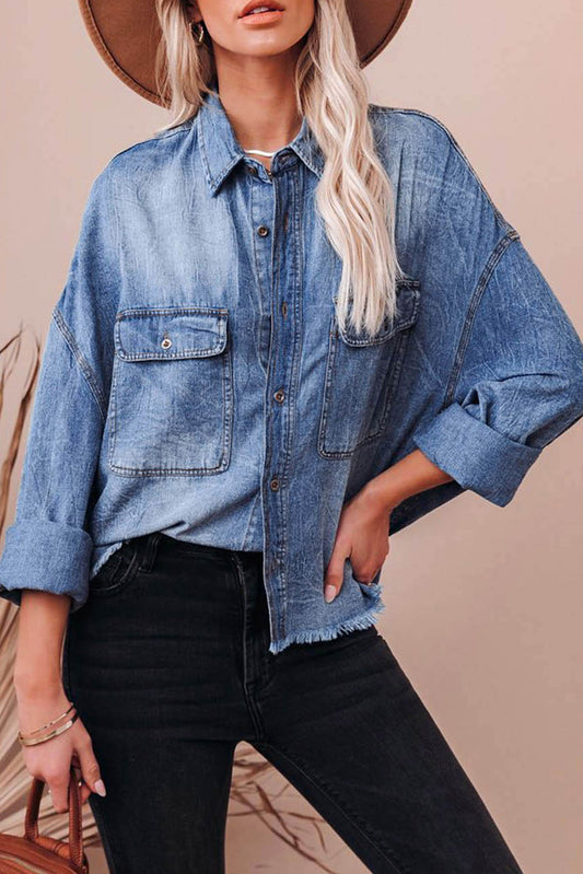 Fly Girl Sky Blue Denim Jacket