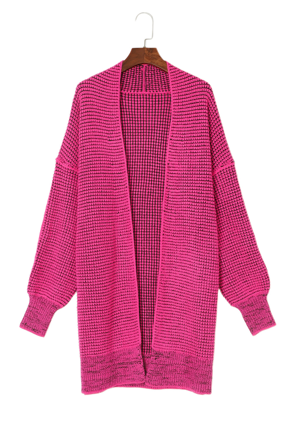 Small Print Knitted Open Front Cardigan