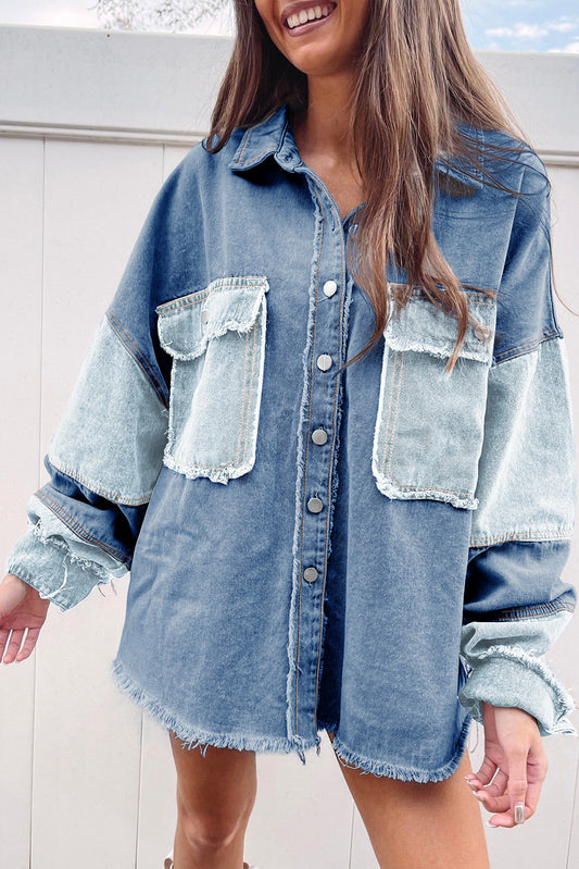 Patchwork Oversize Denim Jacket