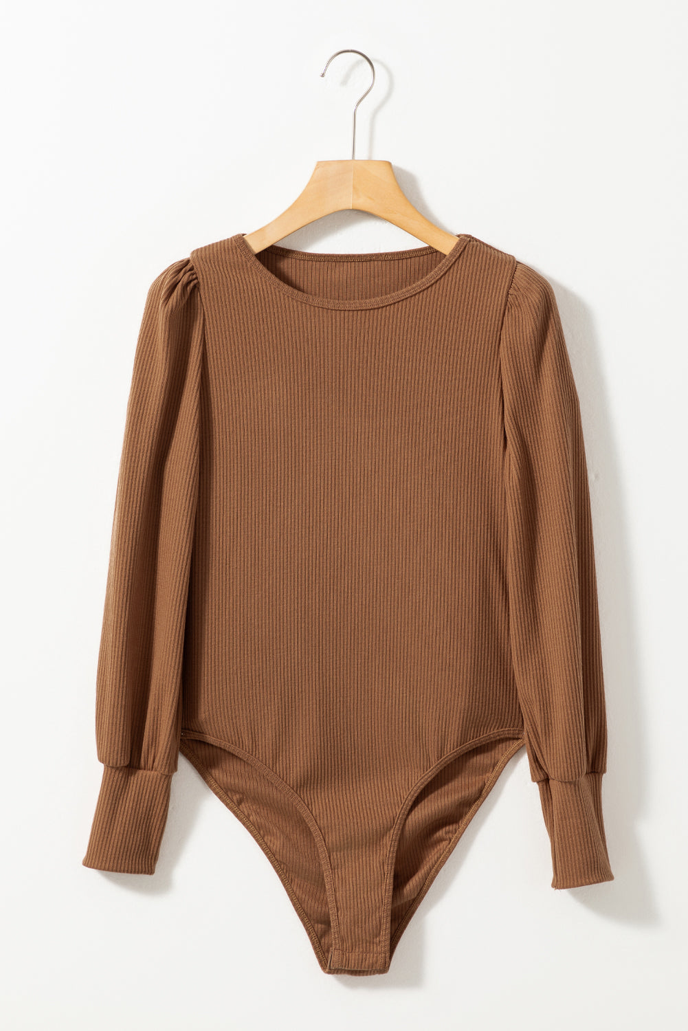 Brown Balloon Sleeve Bodysuit