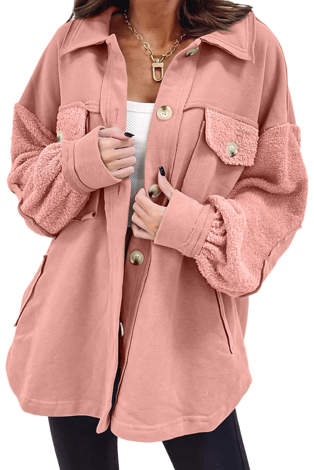 Exposed Seam Oversized Jacket