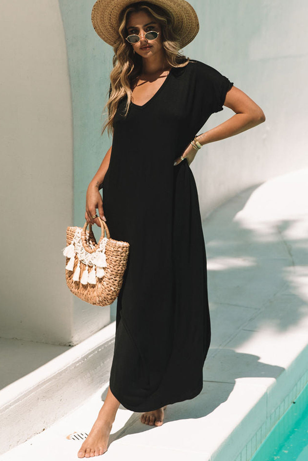 Black Maxi T-shirt Dress