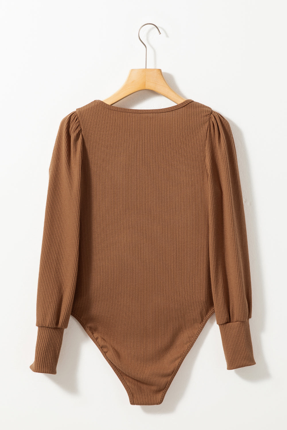 Brown Balloon Sleeve Bodysuit