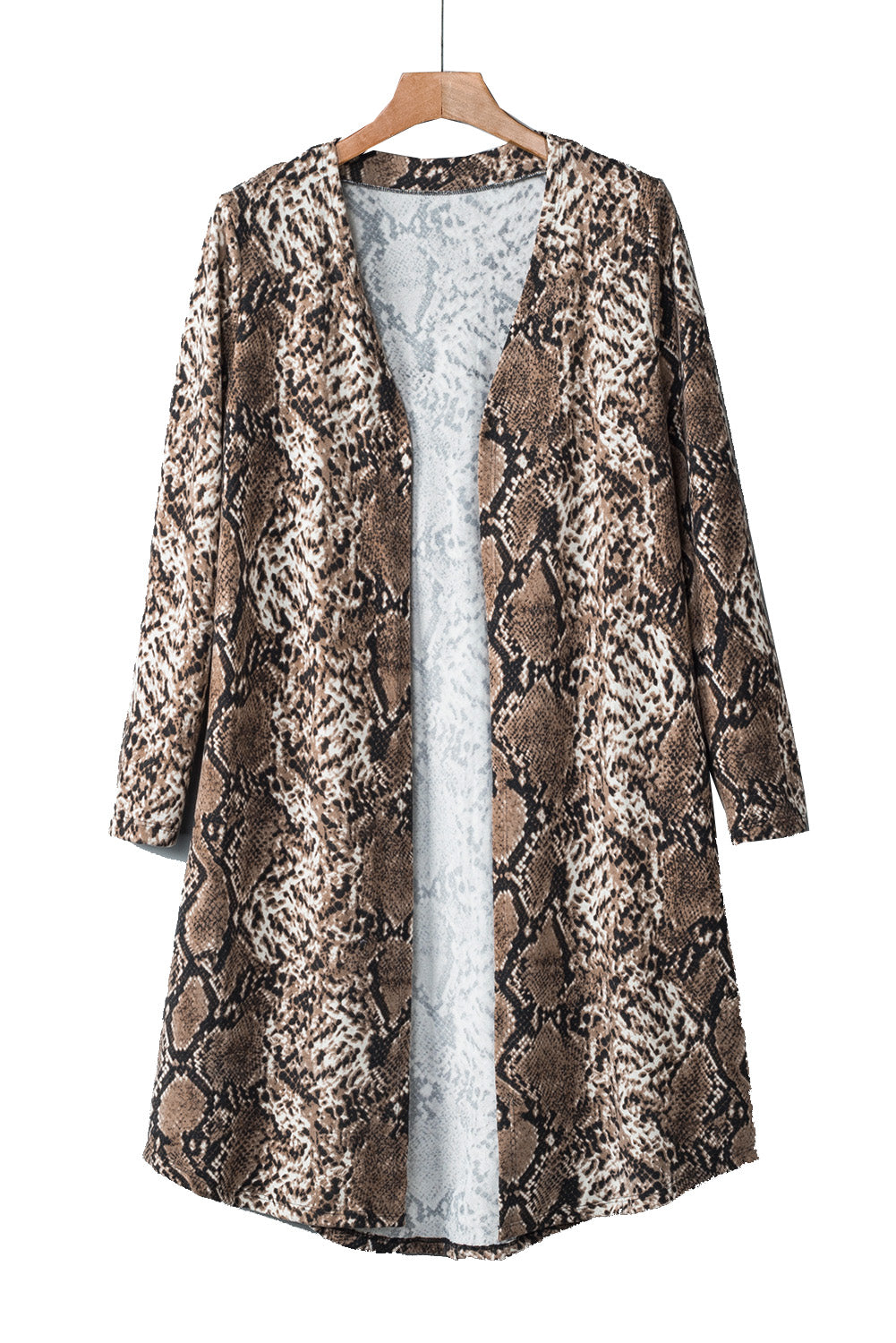 Camo Print Long Cardigan