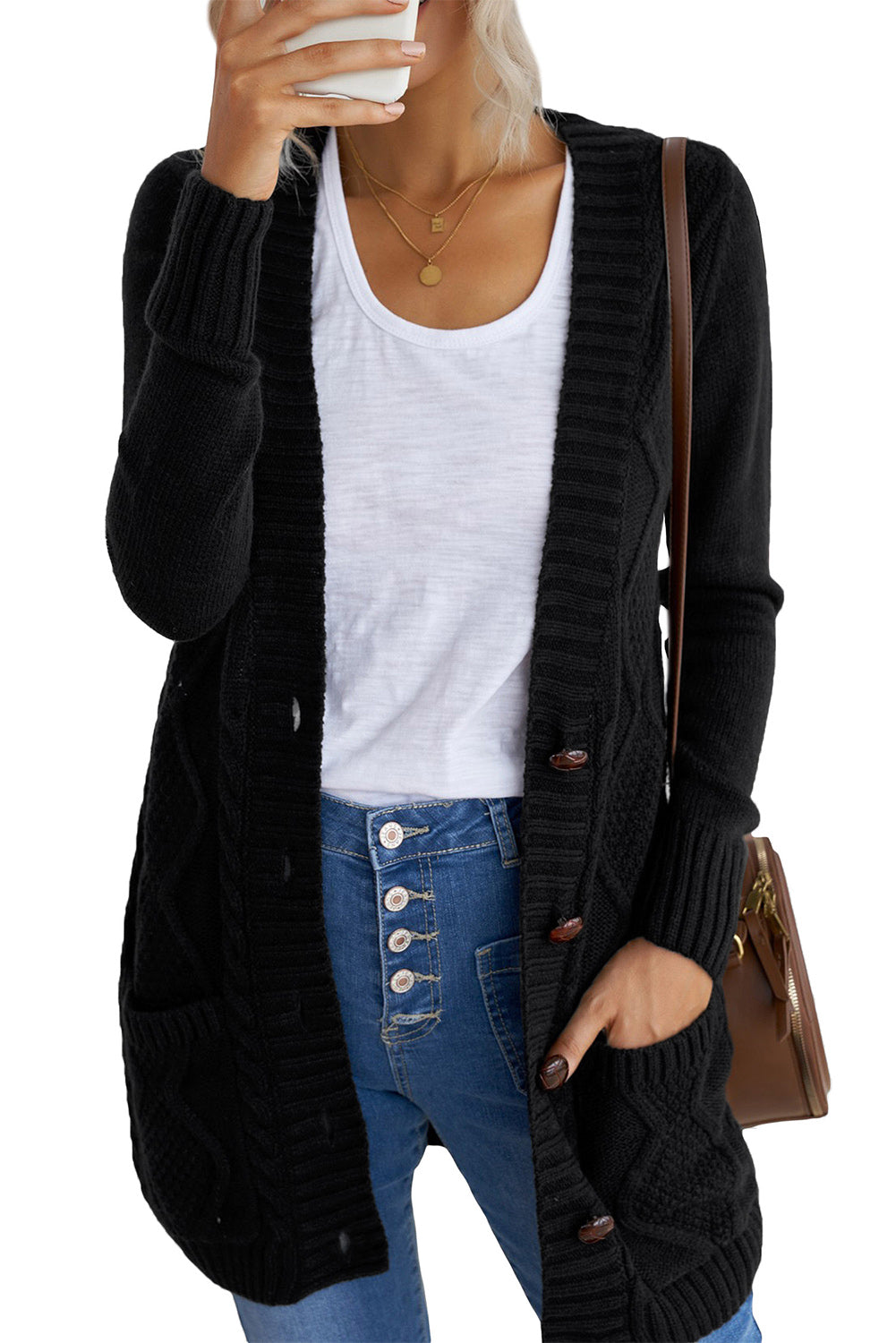 Comfy Front Pocketed Cardigan