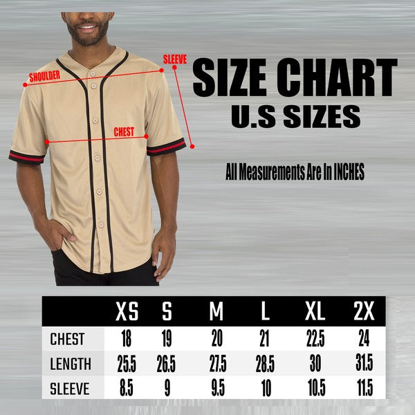 Uinsex Baseball Jersey T Shirt