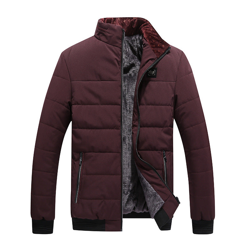 Men's Fleece-lined Cotton-padded Jacket (up to size 4X)