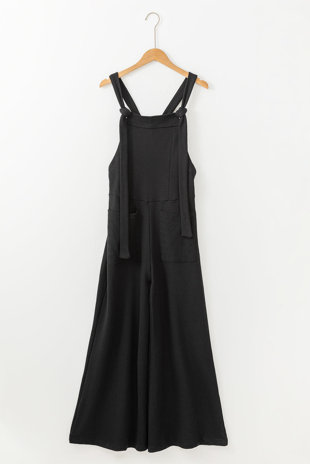 Black Knotted Wide Leg Jumpsuit