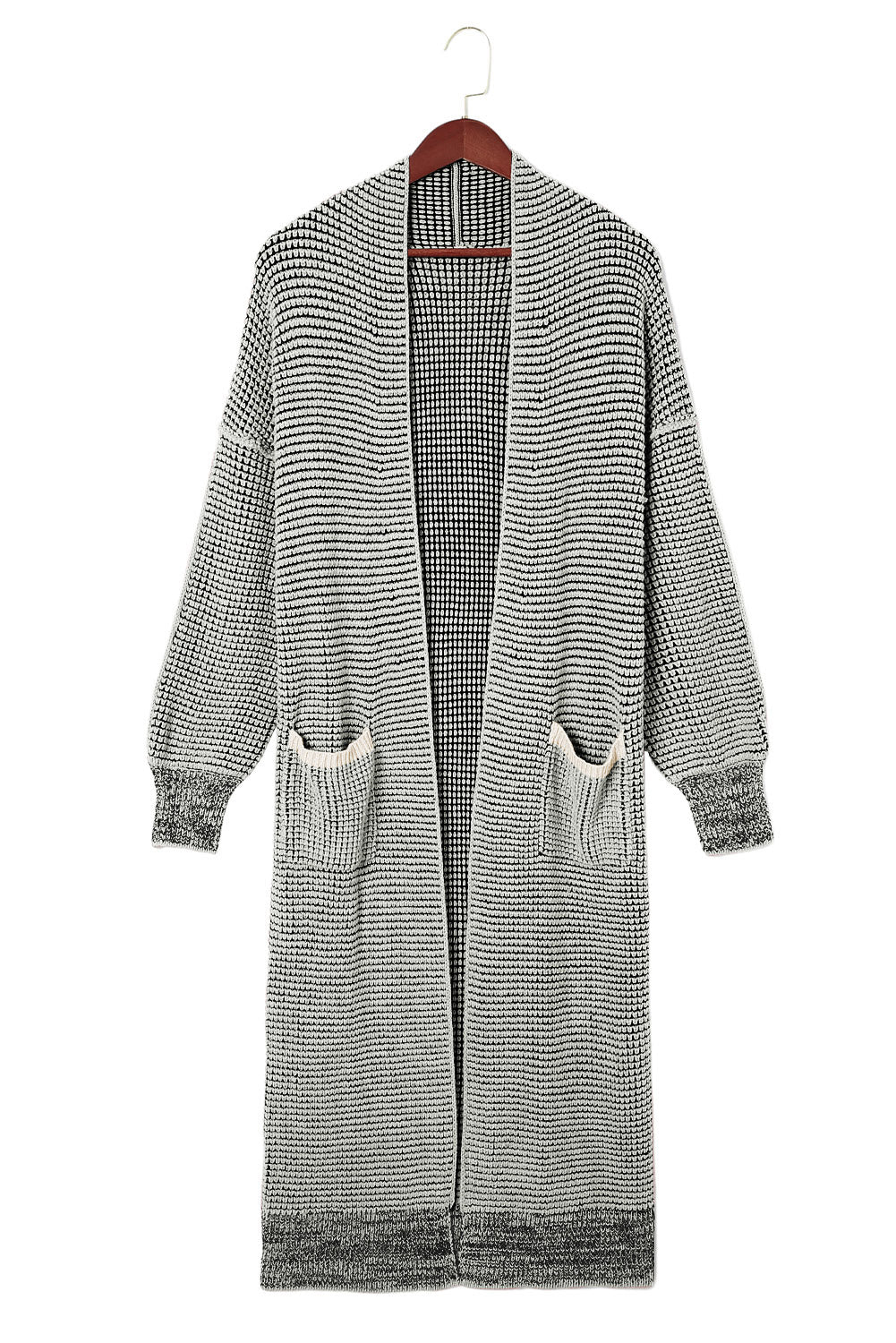 Grey casual Large Pocket Duster Cardigan