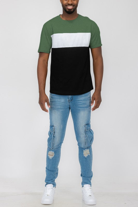 Color Block Short Sleeve T-shirt