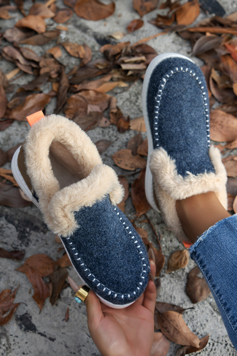 Coffee Suede Plush Lined Anklet Boots