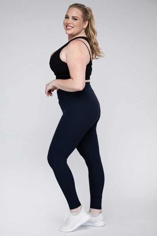 Plus Size V Waist Full Length Leggings