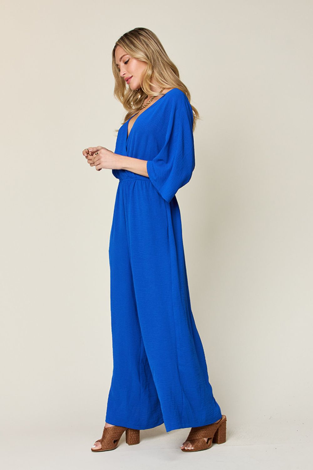 Double Take Plus Size Wide Leg Jumpsuit