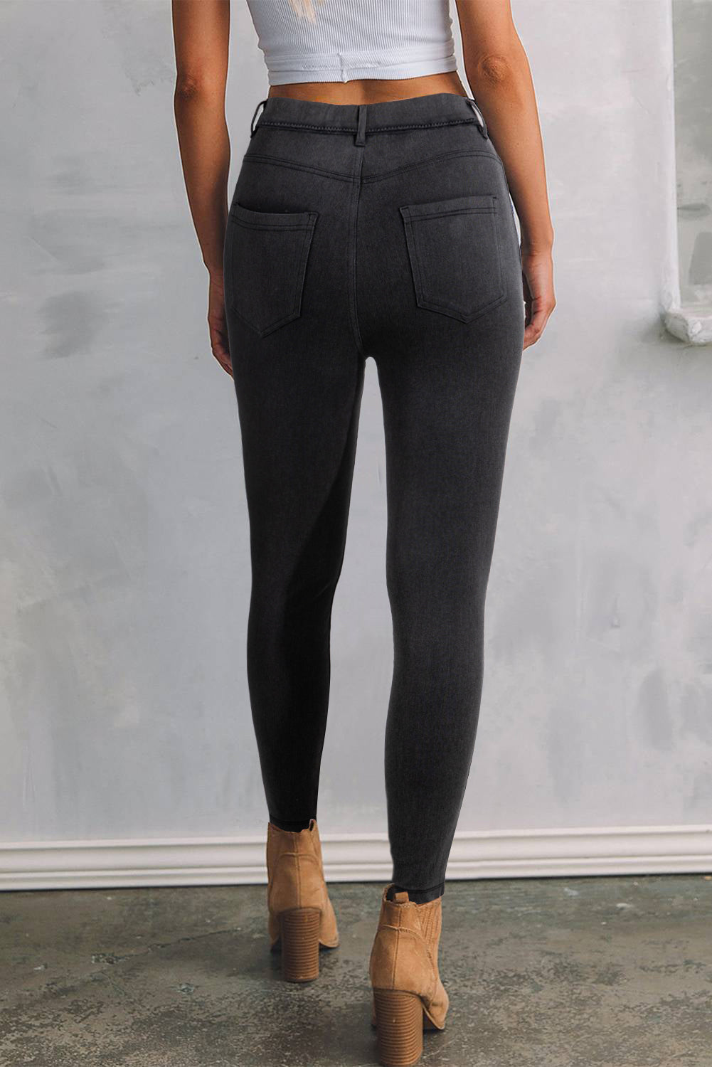 Black Skinny Fit High Waist Jeans