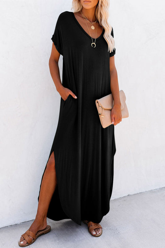 Black Maxi T-shirt Dress