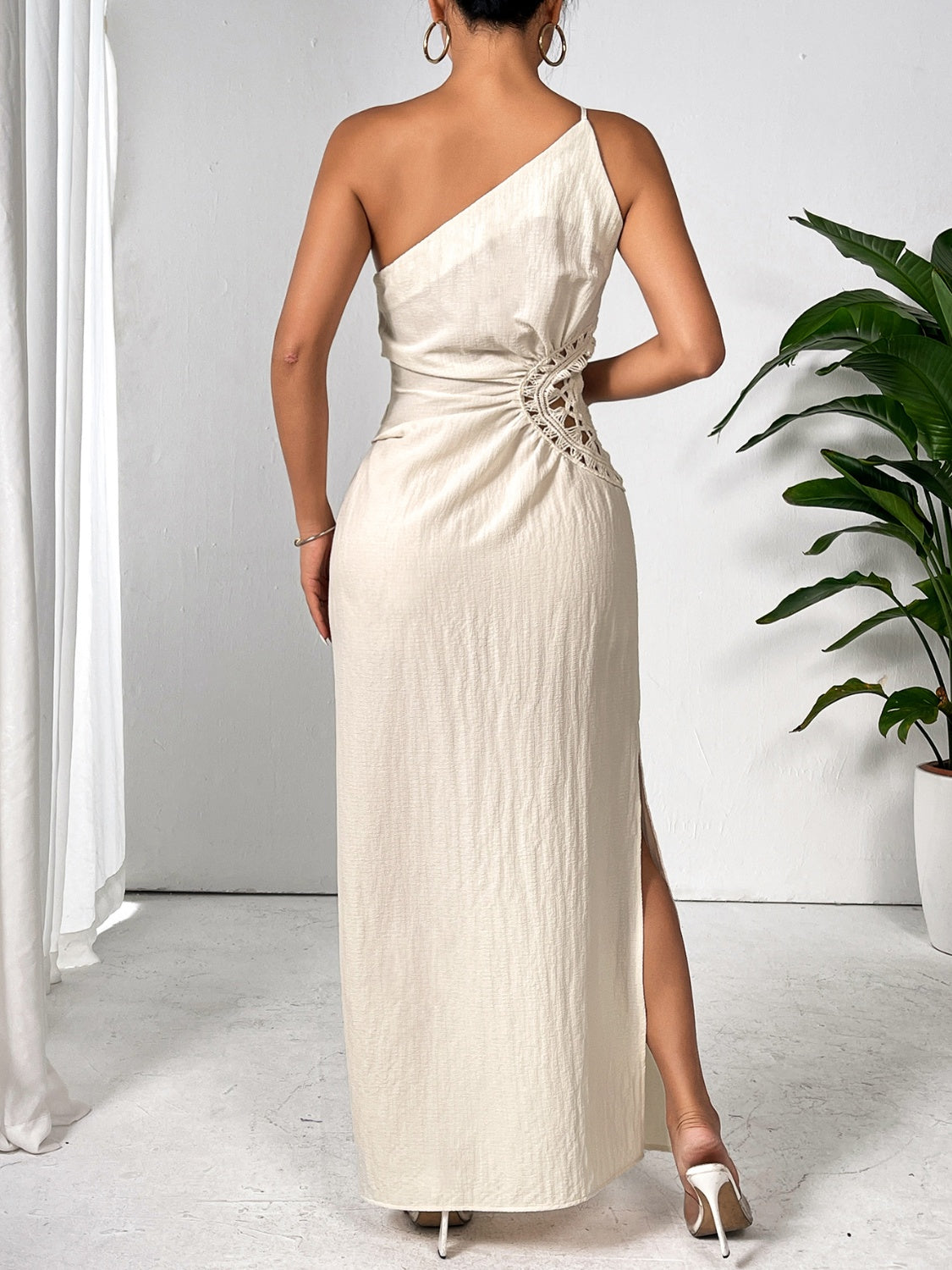 One Shoulder Elegant Maxi Dress