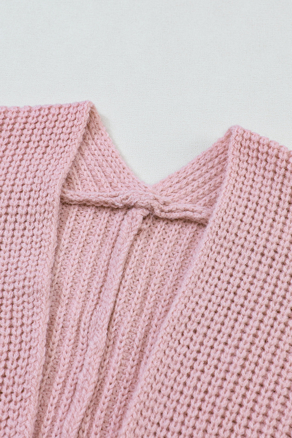 Apricot Oversized Fold Over Sleeve Cardigan