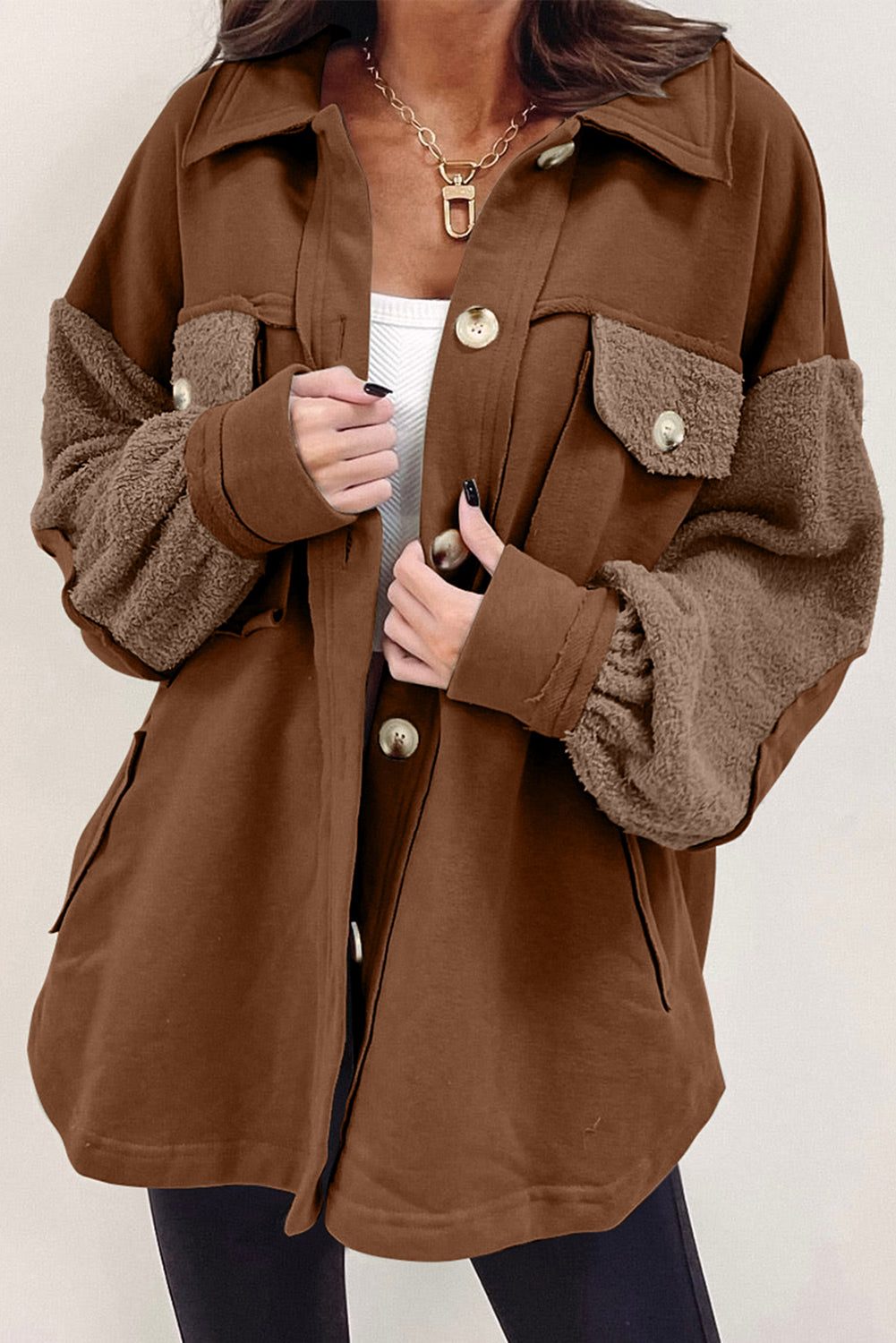 Exposed Seam Oversized Jacket