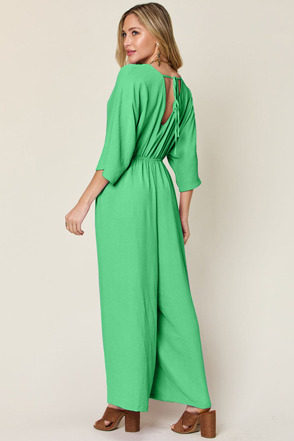 Double Take Plus Size Wide Leg Jumpsuit