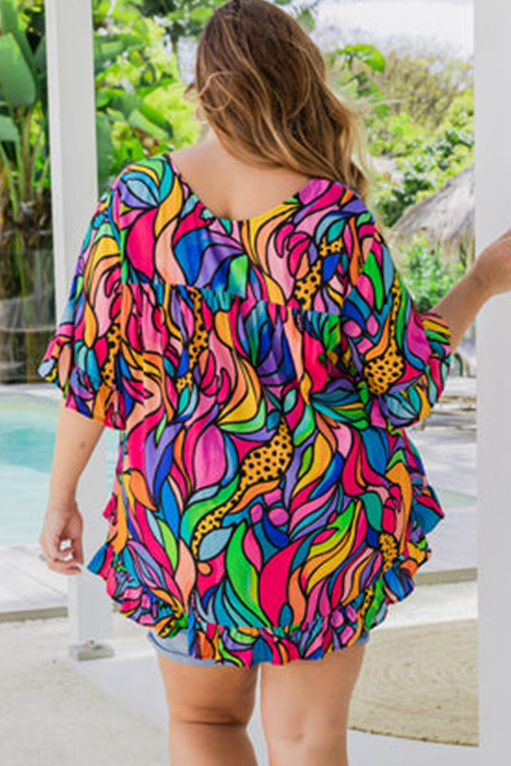 Multi Color Plus Size Blouse