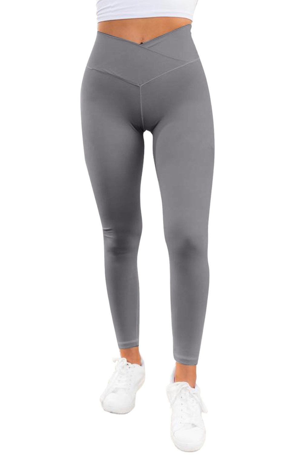 Grey Arch Waist Yoga Leggings