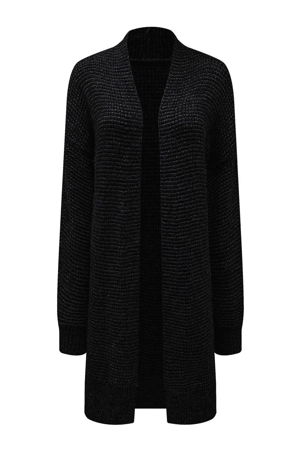 Small Print Knitted Open Front Cardigan