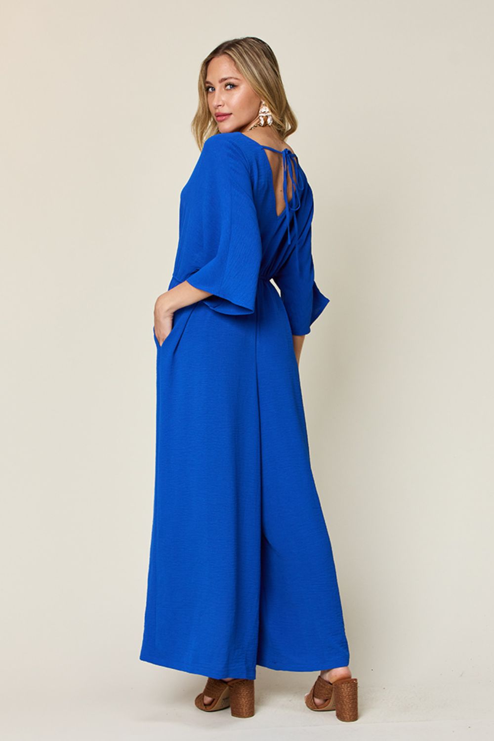 Double Take Plus Size Wide Leg Jumpsuit