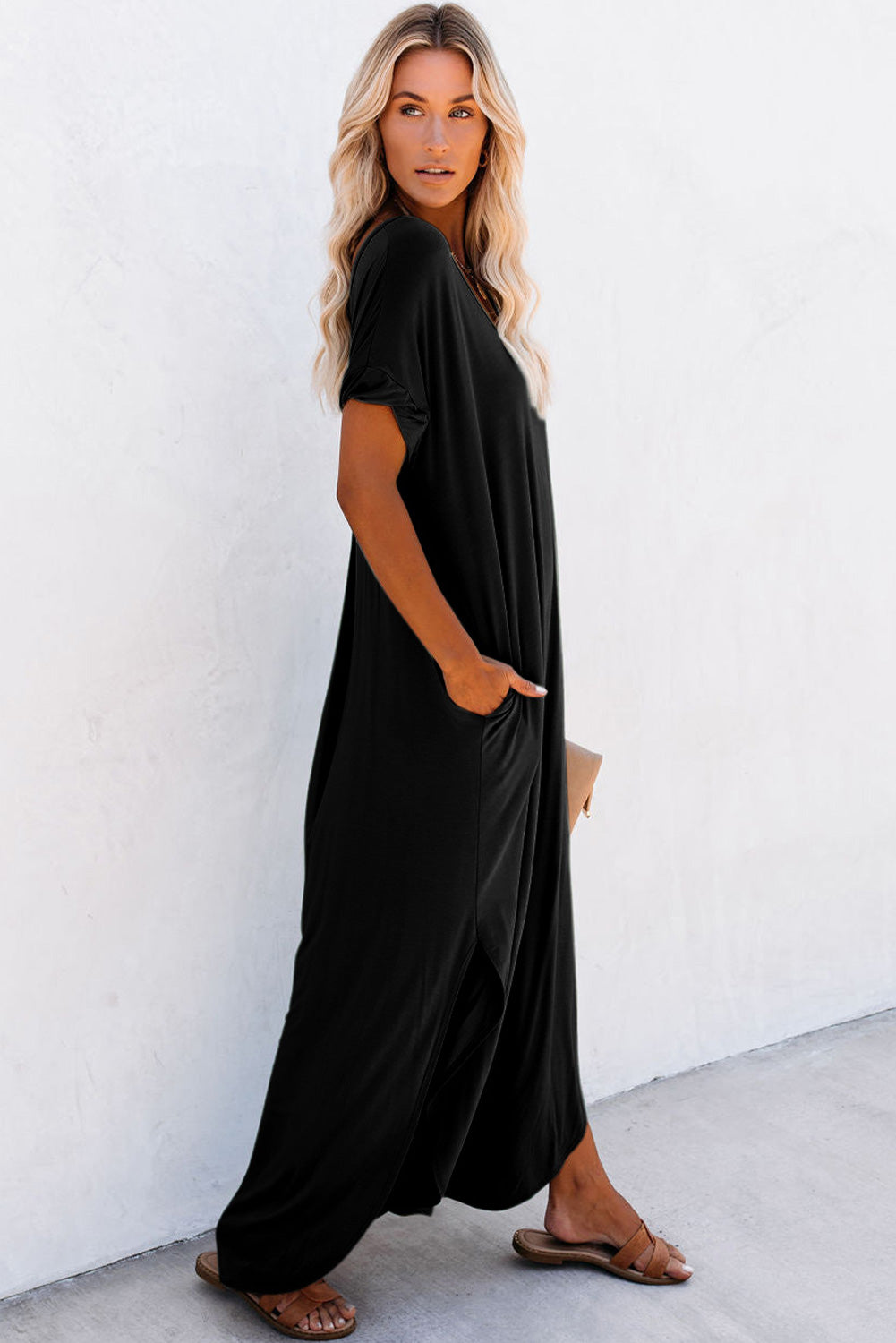 Black Maxi T-shirt Dress