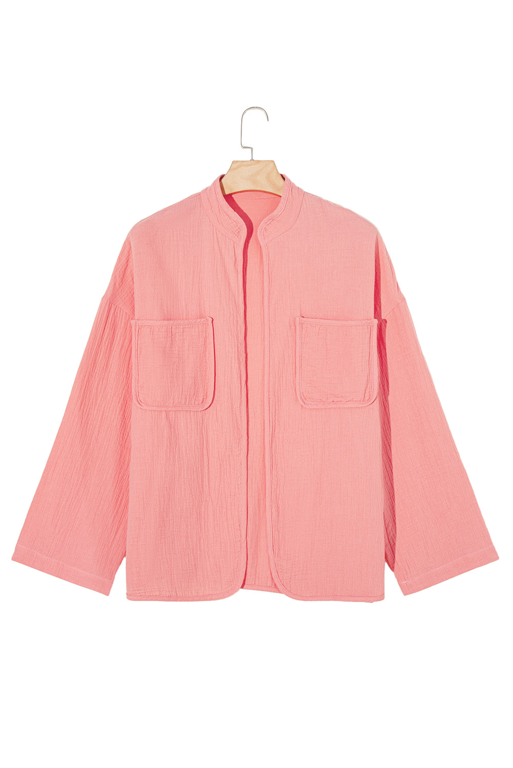 Flamingo Plus Size Crinkle Jacket/Cardigan