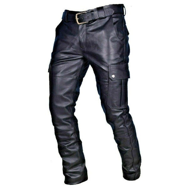 Men's PU  Leather Pants (up to Size 5X) May Run Small check Size Chart)