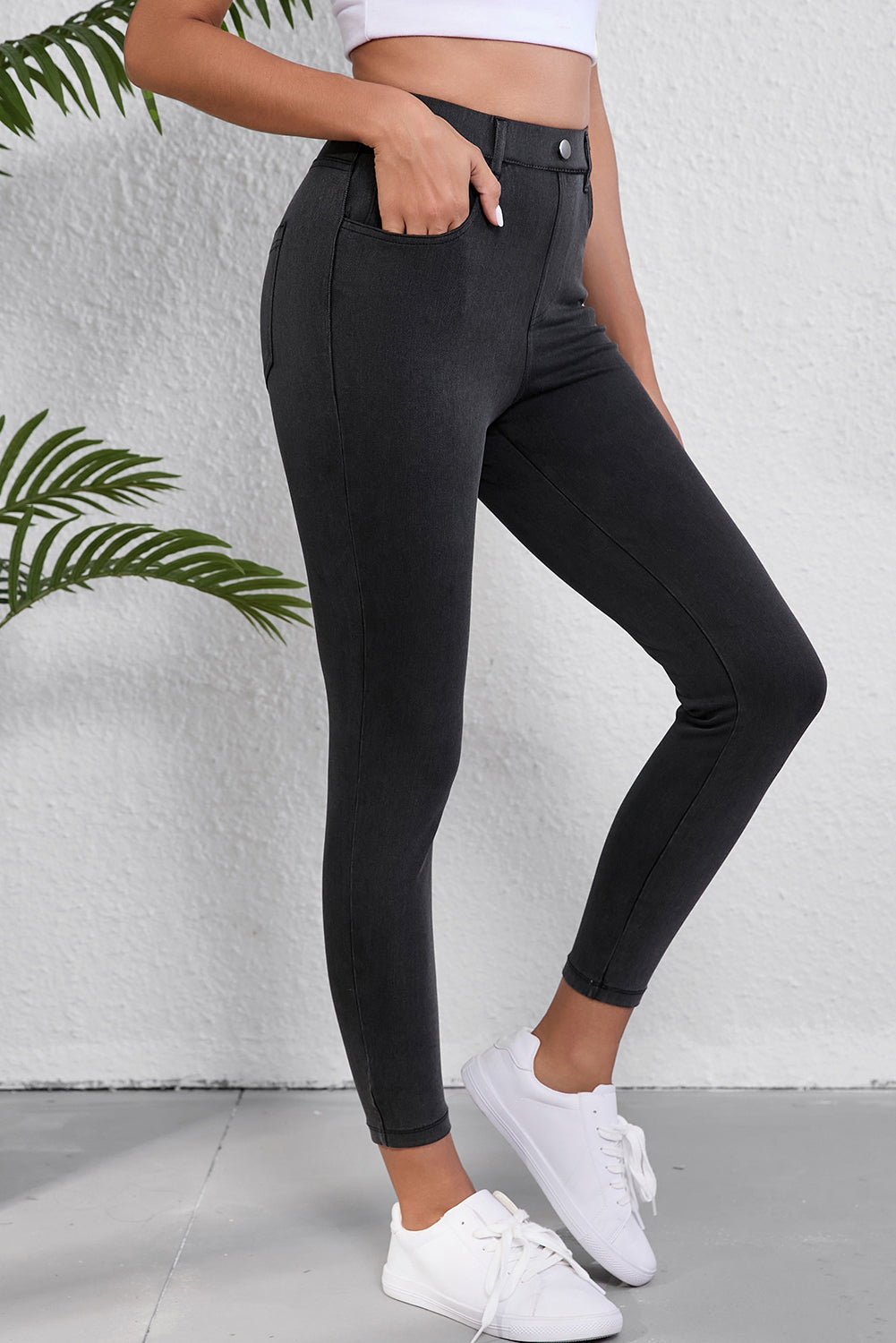 Black Skinny Fit High Waist Jeans