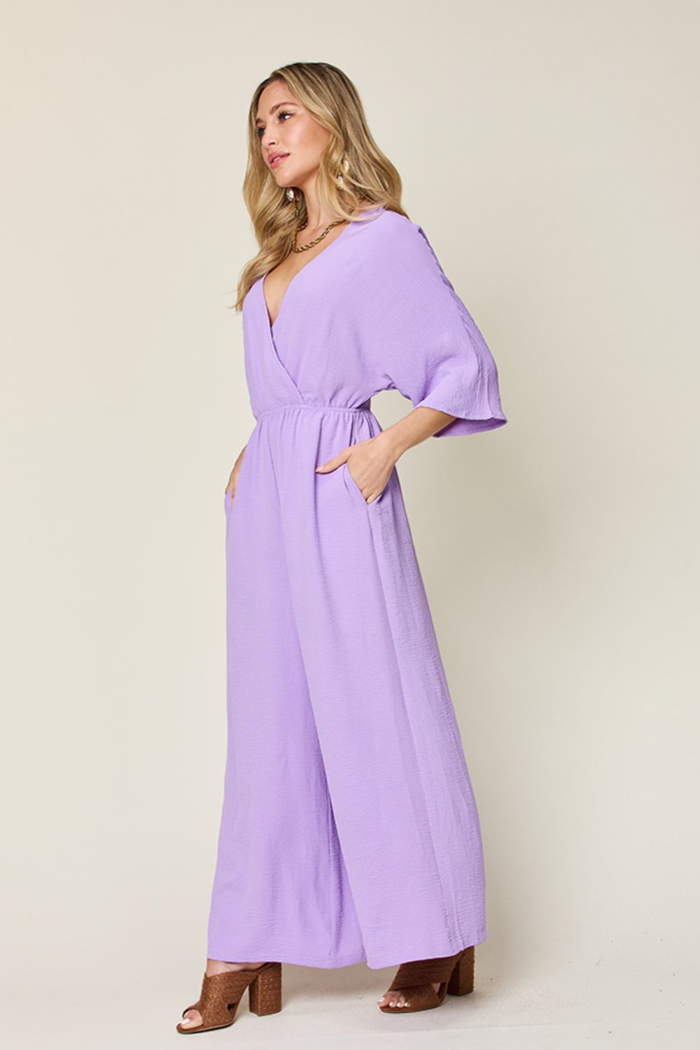 Double Take Plus Size Wide Leg Jumpsuit