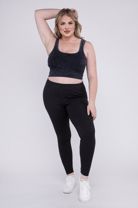 Plus Size Premium Cotton Full Length Leggings