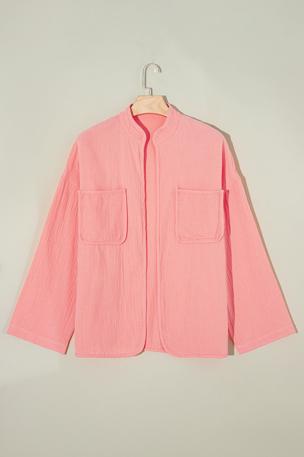 Flamingo Plus Size Crinkle Jacket/Cardigan