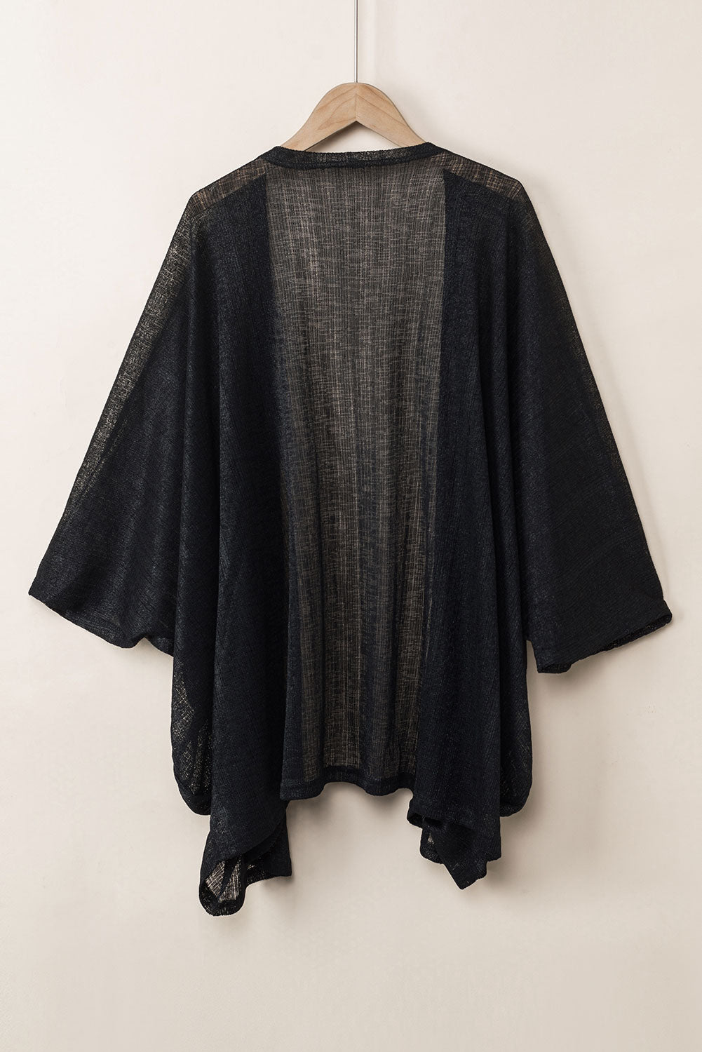 Black Sheer Lightweight Long Sleeve Cardigan (ONE SIZE)