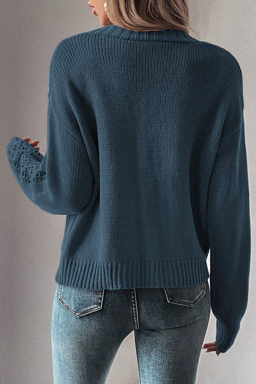 Teal Knit Plus Size Sweater Up to Size 4X